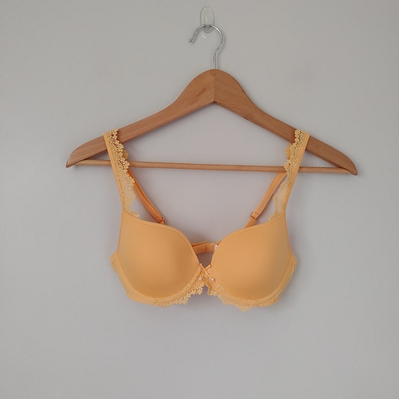 Marie Jo Christy Bra Padded Heartshape Size 32B Mango Orange - Picture 5 of 15
